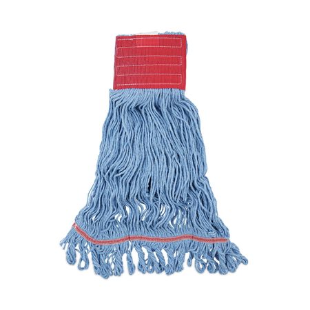 BOARDWALK Large Looped-End Wet Mop, Blue, Cotton/Rayon/Polyester, PK12 BWK1800LBDZ
